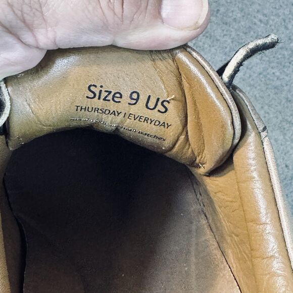 Thursday Premier Sneakers Tan Heritage Leather Low Top Casual Walking Men 9